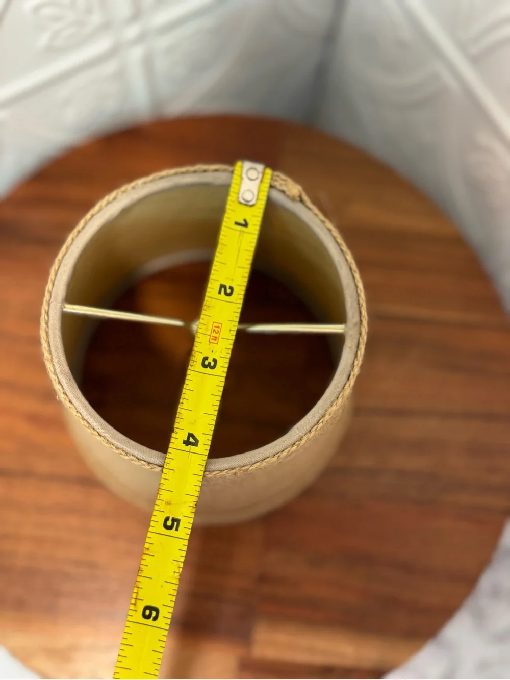Neutral Burlap Lamp Shade -